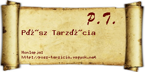 Pósz Tarzícia névjegykártya